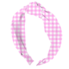 TOP KNOT HEADBAND IN PINK GINGHAM