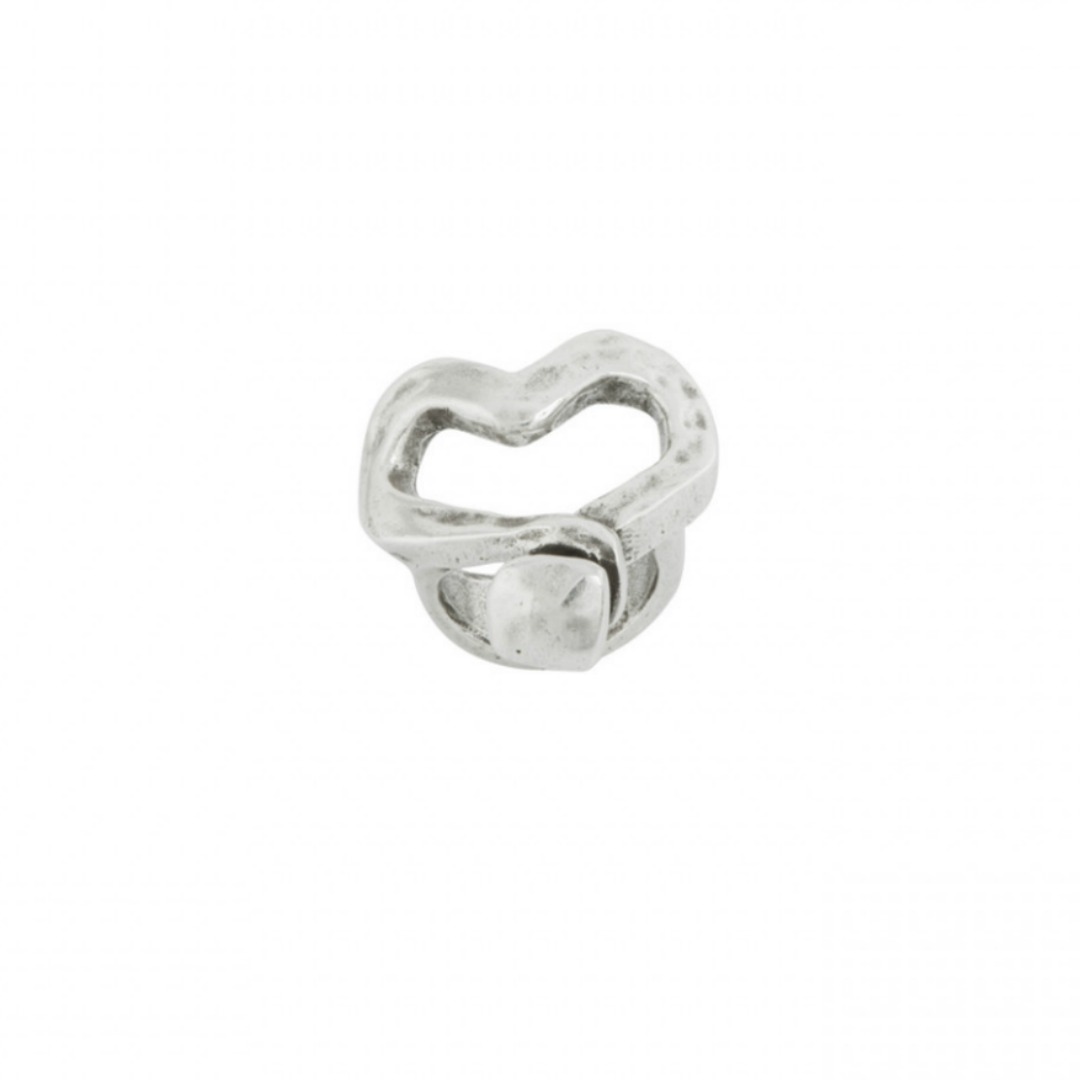 UNO DE 50 NAILED HEART RING IN SILVER | Magpies Gifts